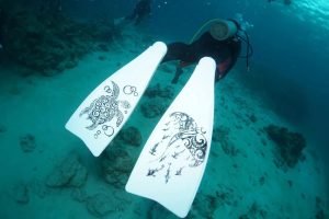 Custom Logo on Swimming Flippers Manufacturing